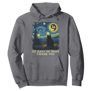 107 Days of Hope Thank You Kamala Hoodie Cat Starry Night Van Gogh Comma La Harris TS10 Charcoal Print Your Wear
