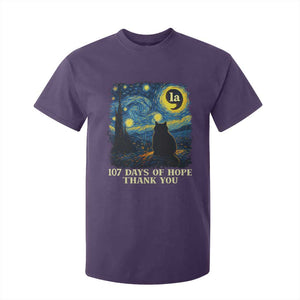 107 Days of Hope Thank You Kamala T Shirt For Kid Cat Starry Night Van Gogh Comma La Harris TS10 Purple Print Your Wear