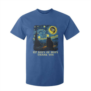 107 Days of Hope Thank You Kamala T Shirt For Kid Cat Starry Night Van Gogh Comma La Harris TS10 Royal Blue Print Your Wear