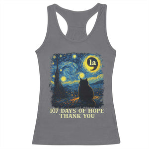 107 Days of Hope Thank You Kamala Racerback Tank Top Cat Starry Night Van Gogh Comma La Harris TS10 Charcoal Print Your Wear