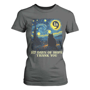 107 Days of Hope Thank You Kamala T Shirt For Women Cat Starry Night Van Gogh Comma La Harris TS10 Dark Heather Print Your Wear