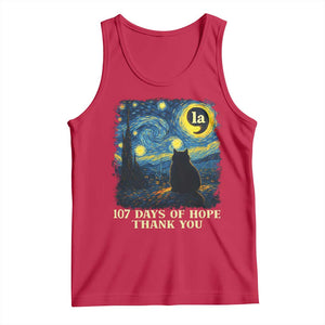 107 Days of Hope Thank You Kamala Tank Top Cat Starry Night Van Gogh Comma La Harris TS10 Red Print Your Wear
