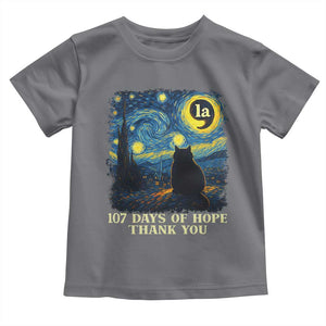 107 Days of Hope Thank You Kamala Toddler T Shirt Cat Starry Night Van Gogh Comma La Harris TS10 Charcoal Print Your Wear