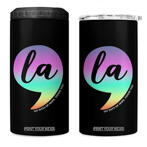 107 Days of Hope Thank You Kamala 4 in 1 Can Cooler Tumbler Comma La Kamala Harris TS10 One Size: 16 oz Black Print Your Wear