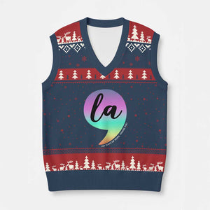 107 Days of Hope Thank You Kamala V-Neck Knit Sweater Vest Comma La Kamala Harris TS10 Navy Red Print Your Wear