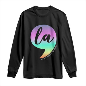 107 Days of Hope Thank You Kamala Long Sleeve Shirt Comma La Kamala Harris TS10 Black Print Your Wear