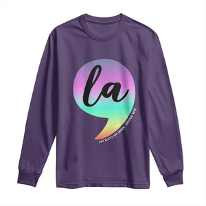 107 Days of Hope Thank You Kamala Long Sleeve Shirt Comma La Kamala Harris TS10 Purple Print Your Wear