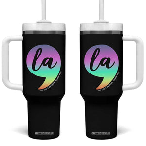 107 Days of Hope Thank You Kamala Tumbler With Handle Comma La Kamala Harris TS10 One Size: 40 oz Black Print Your Wear