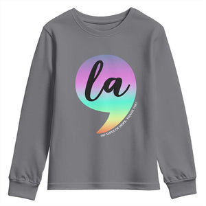 107 Days of Hope Thank You Kamala Youth Sweatshirt Comma La Kamala Harris TS10 Charcoal Print Your Wear