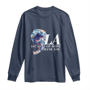 107 Days of Hope Thank You Kamala Long Sleeve Shirt The Great Wave Kanagawa Japanese Cat TS10 Navy Print Your Wear