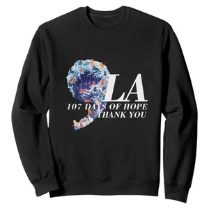 107 Days of Hope Thank You Kamala Sweatshirt The Great Wave Kanagawa Japanese Cat TS10 Black Print Your Wear