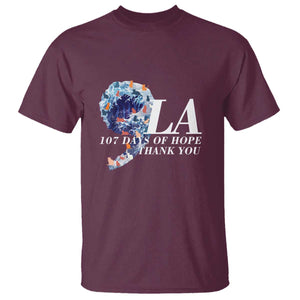 107 Days of Hope Thank You Kamala T Shirt The Great Wave Kanagawa Japanese Cat TS10 Maroon Print Your Wear