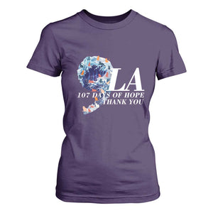 107 Days of Hope Thank You Kamala T Shirt For Women The Great Wave Kanagawa Japanese Cat TS10 Purple Print Your Wear