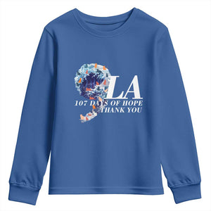 107 Days of Hope Thank You Kamala Youth Sweatshirt The Great Wave Kanagawa Japanese Cat TS10 Royal Blue Print Your Wear