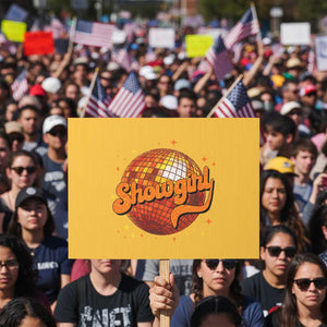 Showgirl Protest Sign Orange Show Girl Concert Country Music Fan Gift TS10 Horizontal 18" × 24" Yellow Print Your Wear