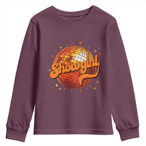 Showgirl Youth Sweatshirt Orange Show Girl Concert Country Music Fan Gift TS10 Maroon Print Your Wear