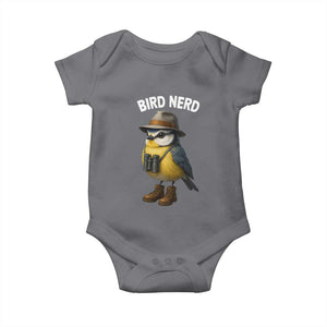 Bird Nerd Baby Onesie Funny Birding Bird Lover Watcher Twitcher TS10 Charcoal Print Your Wear