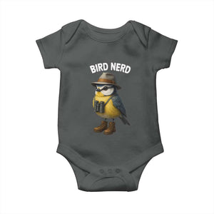 Bird Nerd Baby Onesie Funny Birding Bird Lover Watcher Twitcher TS10 Dark Heather Print Your Wear
