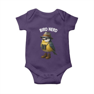 Bird Nerd Baby Onesie Funny Birding Bird Lover Watcher Twitcher TS10 Purple Print Your Wear