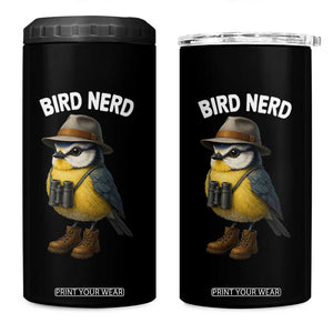 Bird Nerd 4 in 1 Can Cooler Tumbler Funny Birding Bird Lover Watcher Twitcher TS10 One Size: 16 oz Black Print Your Wear