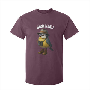Bird Nerd T Shirt For Kid Funny Birding Bird Lover Watcher Twitcher TS10 Maroon Print Your Wear