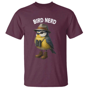Bird Nerd T Shirt Funny Birding Bird Lover Watcher Twitcher TS10 Maroon Print Your Wear