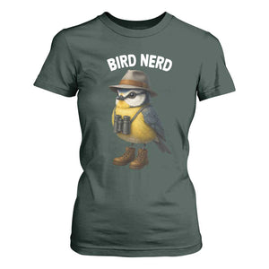 Bird Nerd T Shirt For Women Funny Birding Bird Lover Watcher Twitcher TS10 Dark Forest Green Print Your Wear