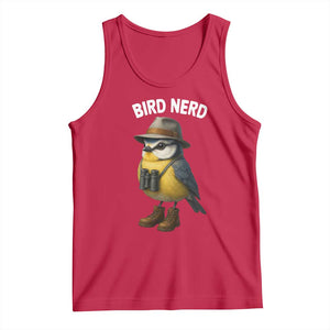 Bird Nerd Tank Top Funny Birding Bird Lover Watcher Twitcher TS10 Red Print Your Wear