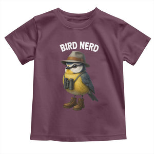 Bird Nerd Toddler T Shirt Funny Birding Bird Lover Watcher Twitcher TS10 Maroon Print Your Wear