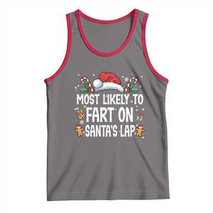 Family Matching Christmas Tank Top Most Likely To Fart On Santa's Lap TS10 Deep Heather Red Print Your Wear