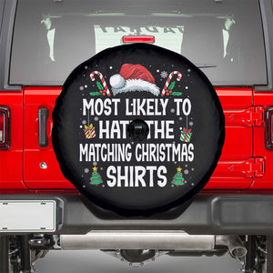 Family Matching Christmas Spare Tire Cover Most Likely To Hate Matching Christmas TS10 Black Print Your Wear