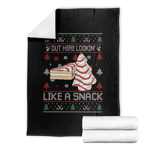 Debbies Christmas Tree Cake Throw Blanket Out Here Lookin Like A Snack TS10 Black Print Your Wear