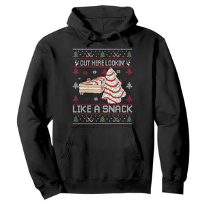 Debbies Christmas Tree Cake Hoodie Out Here Lookin Like A Snack TS10 Black Print Your Wear