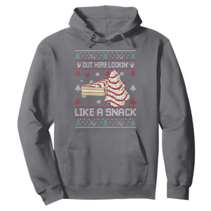 Debbies Christmas Tree Cake Hoodie Out Here Lookin Like A Snack TS10 Charcoal Print Your Wear