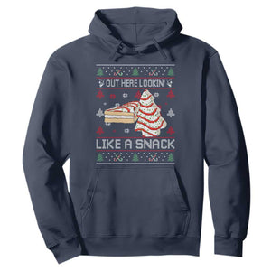Debbies Christmas Tree Cake Hoodie Out Here Lookin Like A Snack TS10 Navy Print Your Wear