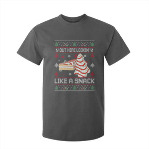 Debbies Christmas Tree Cake T Shirt For Kid Out Here Lookin Like A Snack TS10 Dark Heather Print Your Wear