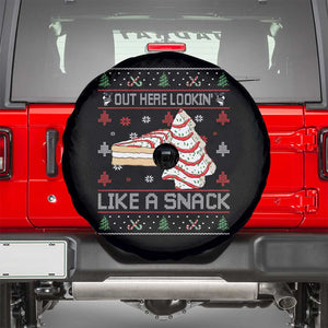 Debbies Christmas Tree Cake Spare Tire Cover Out Here Lookin Like A Snack TS10 Black Print Your Wear