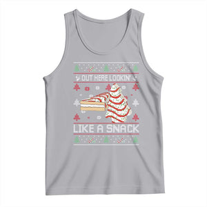 Debbies Christmas Tree Cake Tank Top Out Here Lookin Like A Snack TS10 Athletic Heather Print Your Wear
