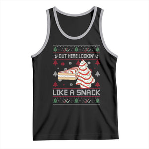 Debbies Christmas Tree Cake Tank Top Out Here Lookin Like A Snack TS10 Black Athletic Heather Print Your Wear