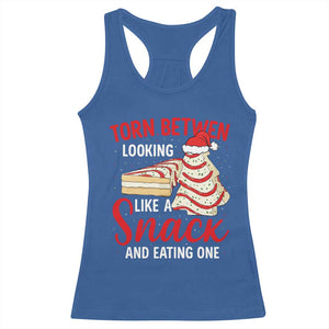 Torn Between Looking Like A Snack Or Eating One Christmas Racerback Tank Top Debbies Tree Cake TS10 Royal Blue Print Your Wear
