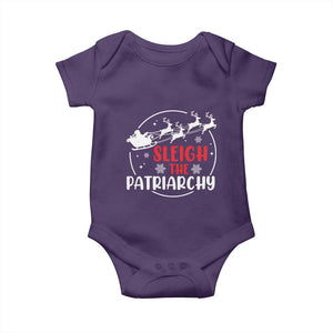 Sleigh The Patriarchy Baby Onesie Feminist Christmas Womens Rights TS10 Purple Print Your Wear