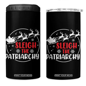 Sleigh The Patriarchy 4 in 1 Can Cooler Tumbler Feminist Christmas Womens Rights TS10 One Size: 16 oz Black Print Your Wear
