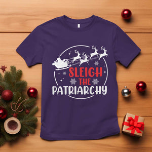 Sleigh The Patriarchy T Shirt Feminist Christmas Womens Rights TS10 Purple Print Your Wear