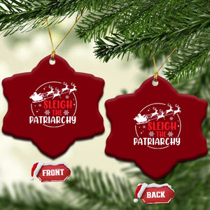 Sleigh The Patriarchy Ceramic Ornament Feminist Christmas Womens Rights TS10 Print Your Wear