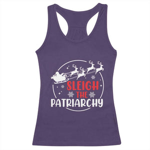 Sleigh The Patriarchy Racerback Tank Top Feminist Christmas Womens Rights TS10 Purple Print Your Wear