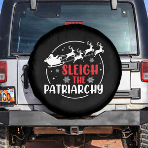 Sleigh The Patriarchy Spare Tire Cover Feminist Christmas Womens Rights TS10 No hole Black Print Your Wear