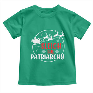 Sleigh The Patriarchy Toddler T Shirt Feminist Christmas Womens Rights TS10 Irish Green Print Your Wear