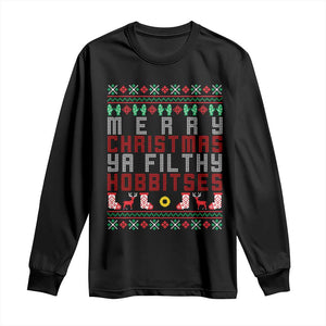 Merry Christmas Ya Filthy Animal Long Sleeve Shirt Funny Fantasy Movie Meme LOL Ugly Xmas TS10 Black Print Your Wear