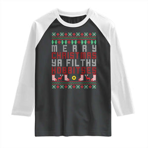 Merry Christmas Ya Filthy Animal Raglan Shirt Funny Fantasy Movie Meme LOL Ugly Xmas TS10 Black White Print Your Wear