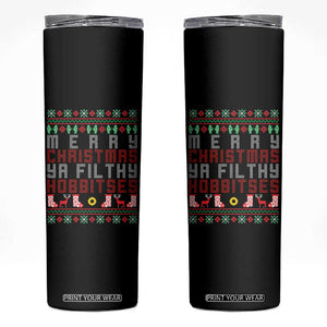 Merry Christmas Ya Filthy Animal Skinny Tumbler Funny Fantasy Movie Meme LOL Ugly Xmas TS10 Black Print Your Wear